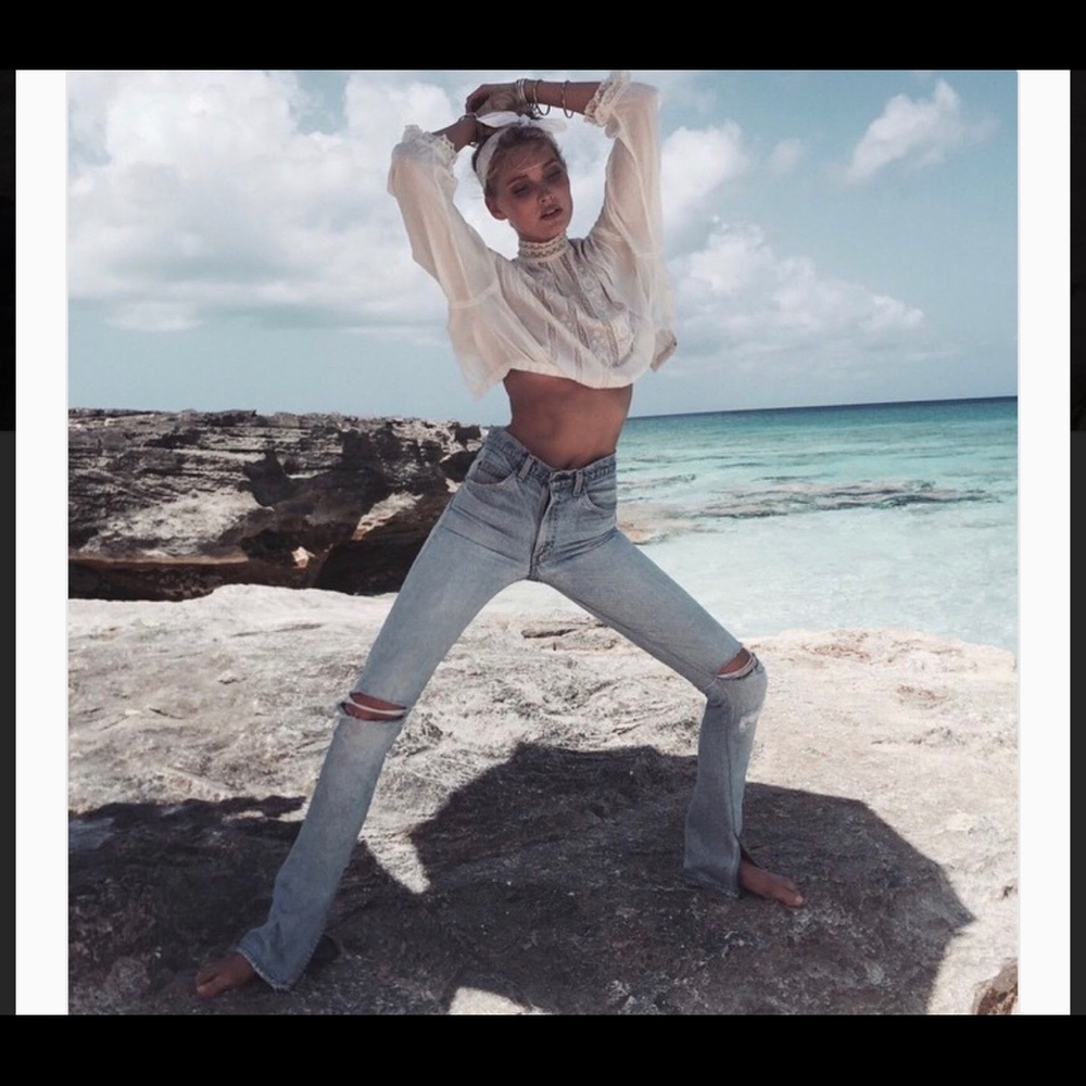 Re/Done Lt Blue Elsa Jeans Sz 26